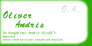 oliver andris business card
